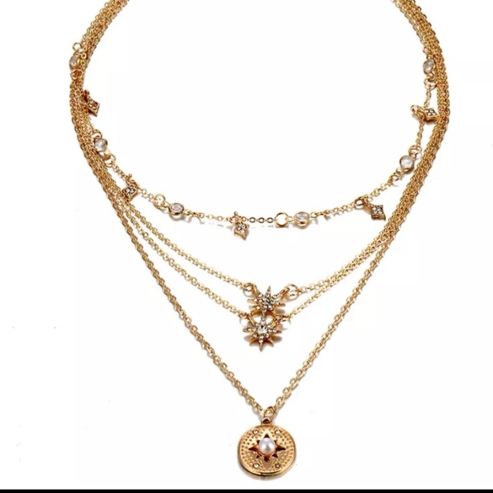 Calypso Bohemian Gypsy multilayered necklace - Picture 3 of 4